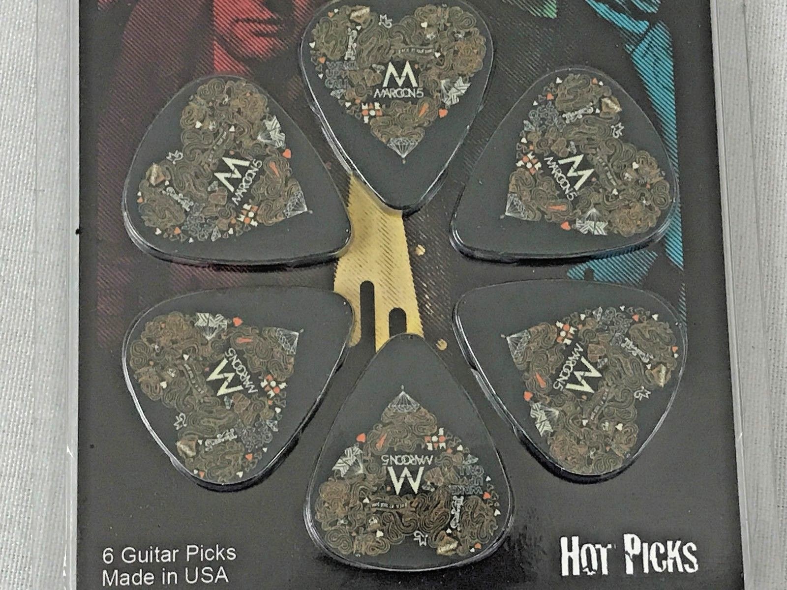 Maroon 5 Officially Licensed Guitar Picks 6 Pack Collectible Hot Picks