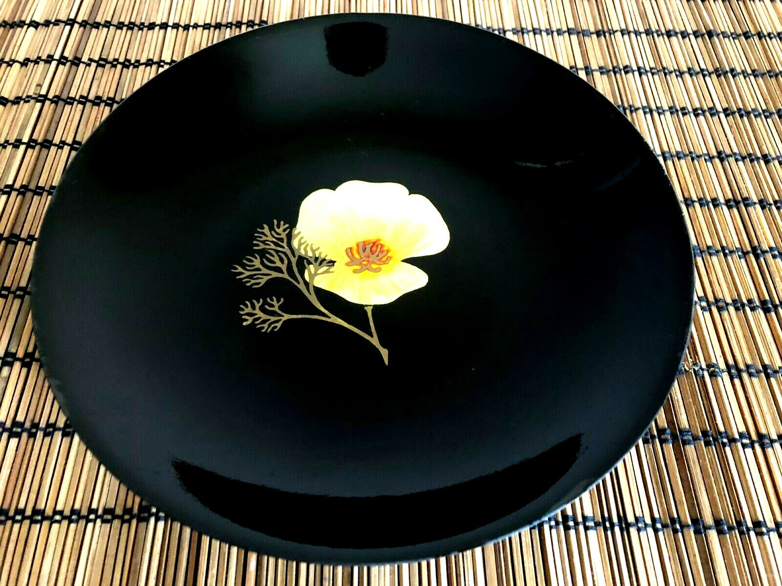 Vintage COUROC OF MONTEREY Bowl POPPY & BRASS San Francisco ACEC Convention MCM