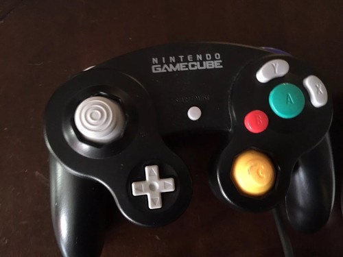Lot of 2 Nintendo Gamecube Controllers Black & Silver