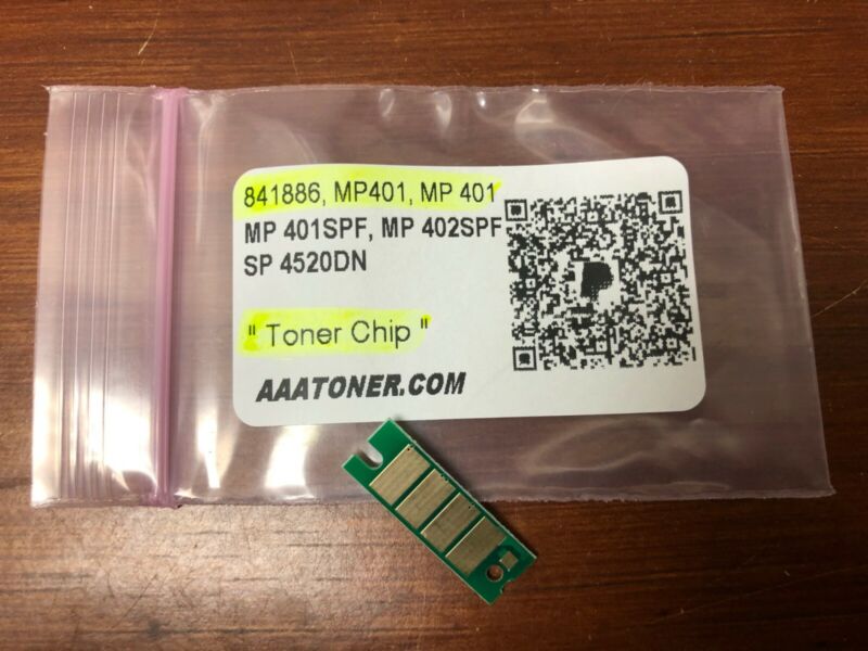1 X Toner Chip For Ricoh Mp 401spf, Mp 402spf, Sp 4520dn (mp 401, 841886) Refill