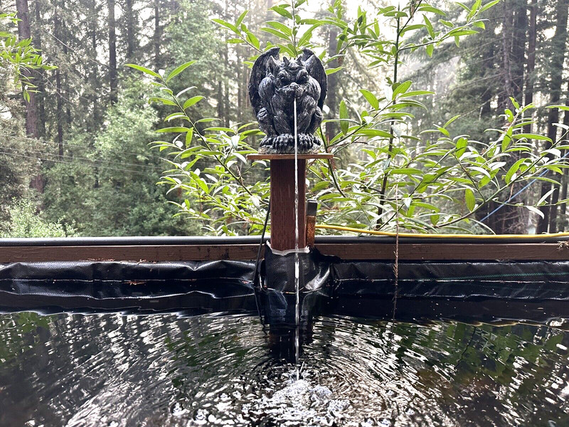 Gargoyle Fountain Statue - Stone & Cement - 10lbs -