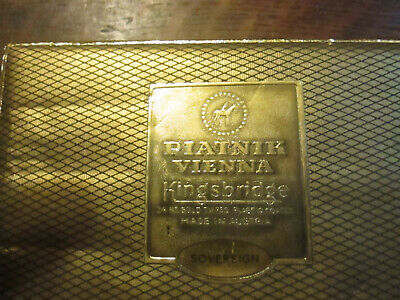 Piatnik Vienna Kingsbridge 24 kt sealed double deck w/tax stamps dated 1962