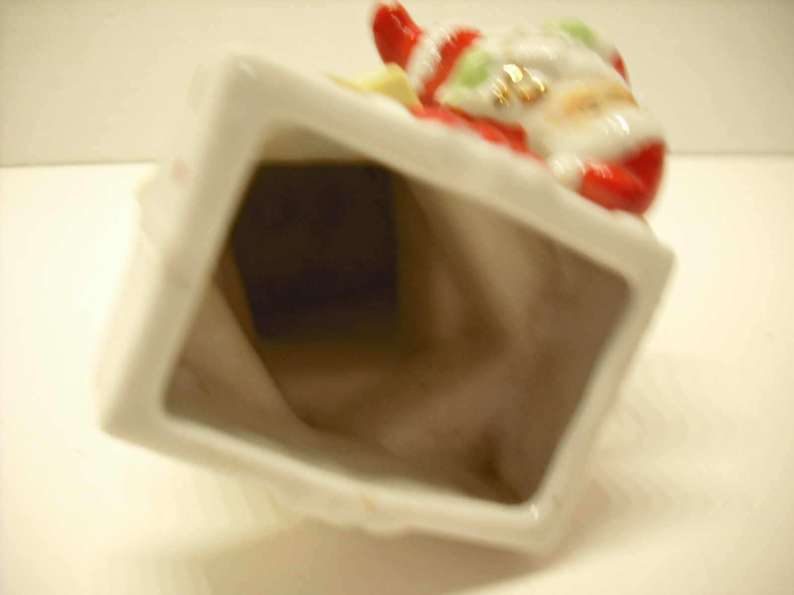 VINTAGE Santa Vase Presents JAPAN Christmas Ceramic China Porcelain Bisque Face