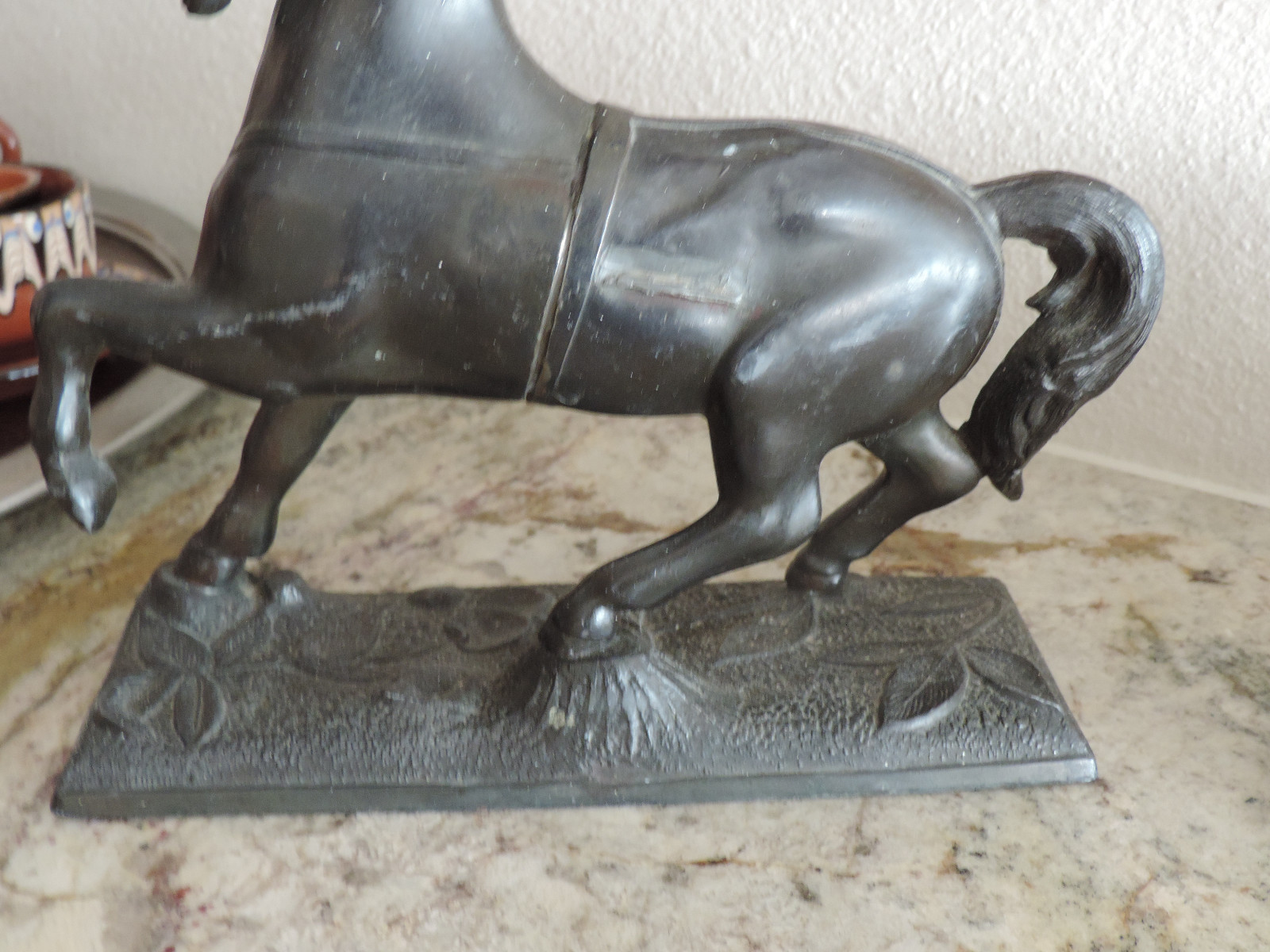 Vintage Door Stopper - Tin Horse with Brass Base  Design - 8