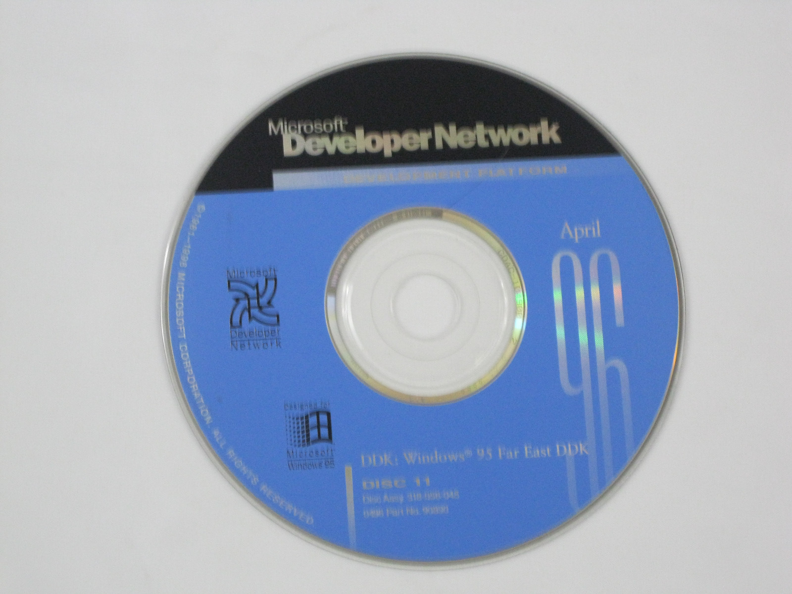 Microsoft Development Network Device Drivers & Kits April 96 Discs 8-11 only