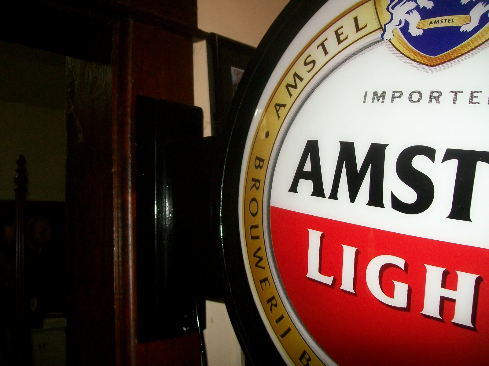 Amstel Light Rotating Revolving Round Beer Pub Sign Nice Vintage Motion WORKS