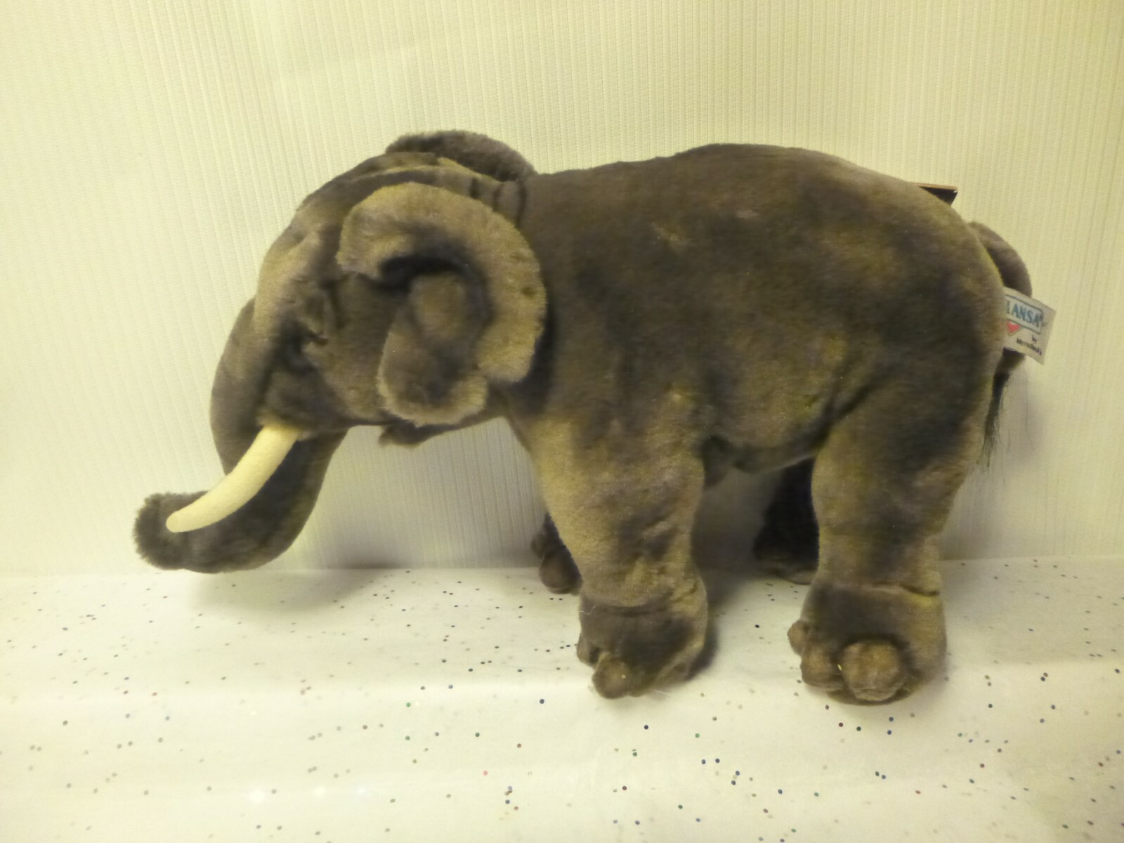 Hansa Elephant Plush Stuffed Animal Toy  Brown 7.5