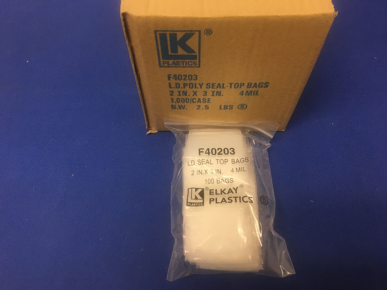 Clear Elkay 4 Mil Plastic Zipper Zip Lock Seal Top Reclosable Poly Bags 4Mil 