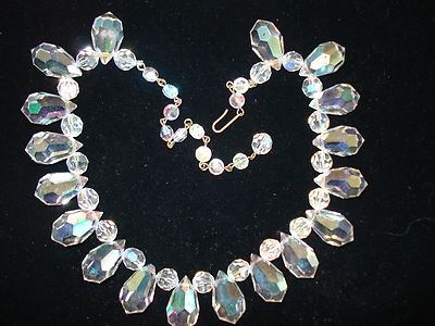 HOLLYWOOD 1950's AMAZING Big and Bold Crystal Necklace SHOW