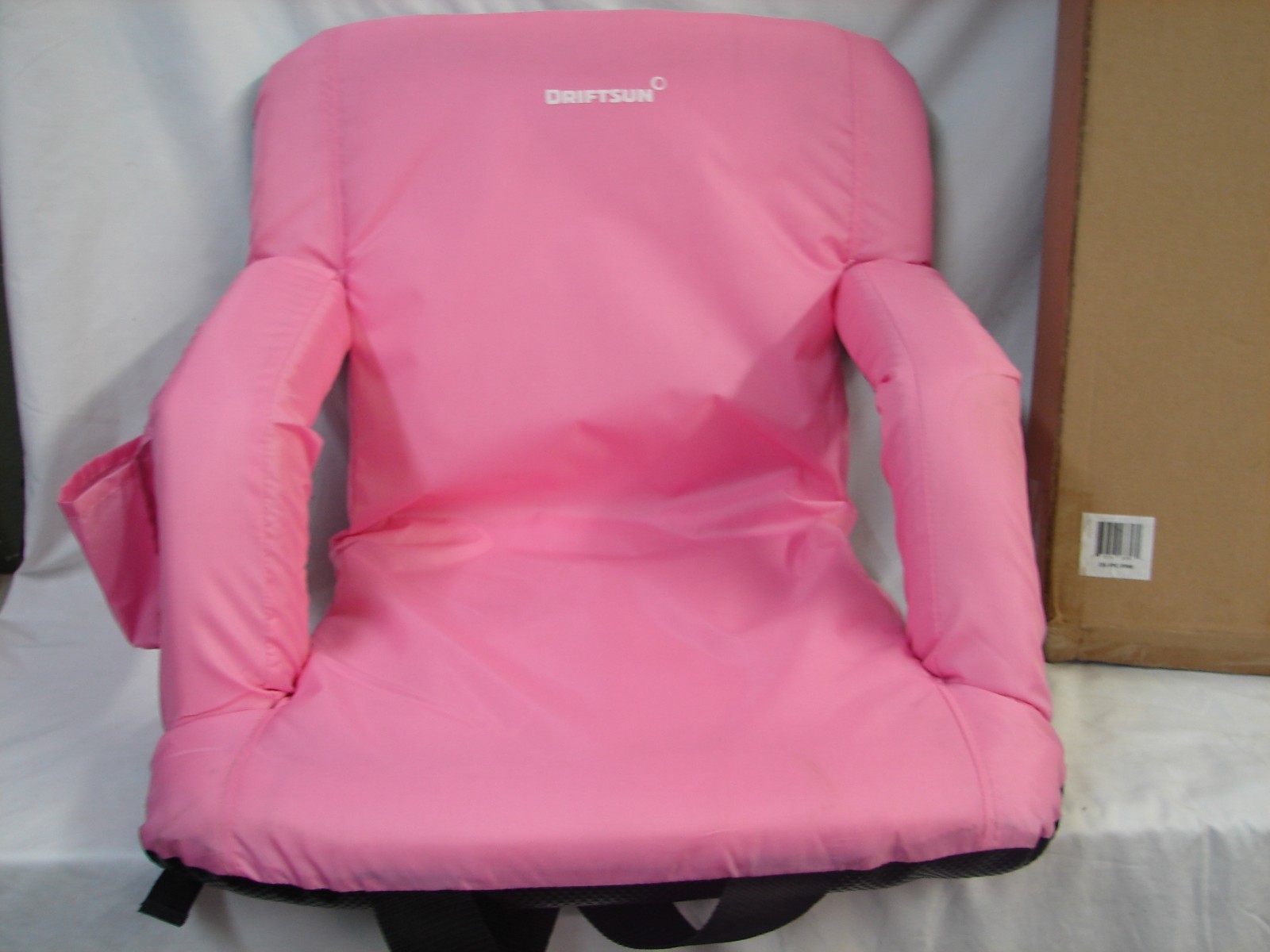 DRIFTSUN FOLDING PICNIC CHAIR STADIUM SEAT BACK SUPPORT RECLINES PINK