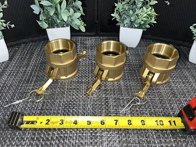 3 QTY! BULK LOT- DIXON D-200 2'' FEMALE CAM LOCK/CAMLOCK BRASS COUPLING/COUPLER