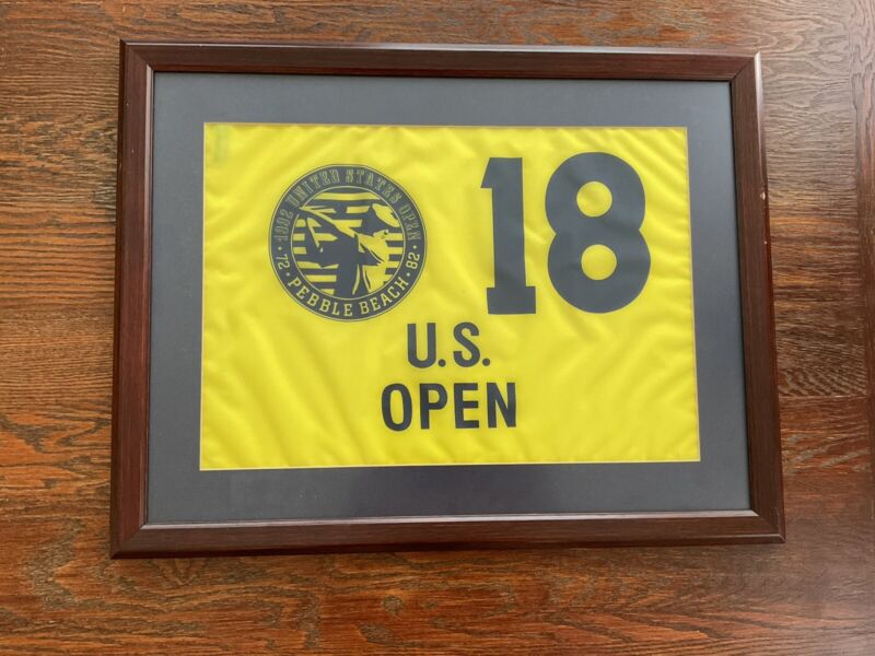 U.S OPEN 1992 United States  Pebble Beach Framed 18th Hole Flag