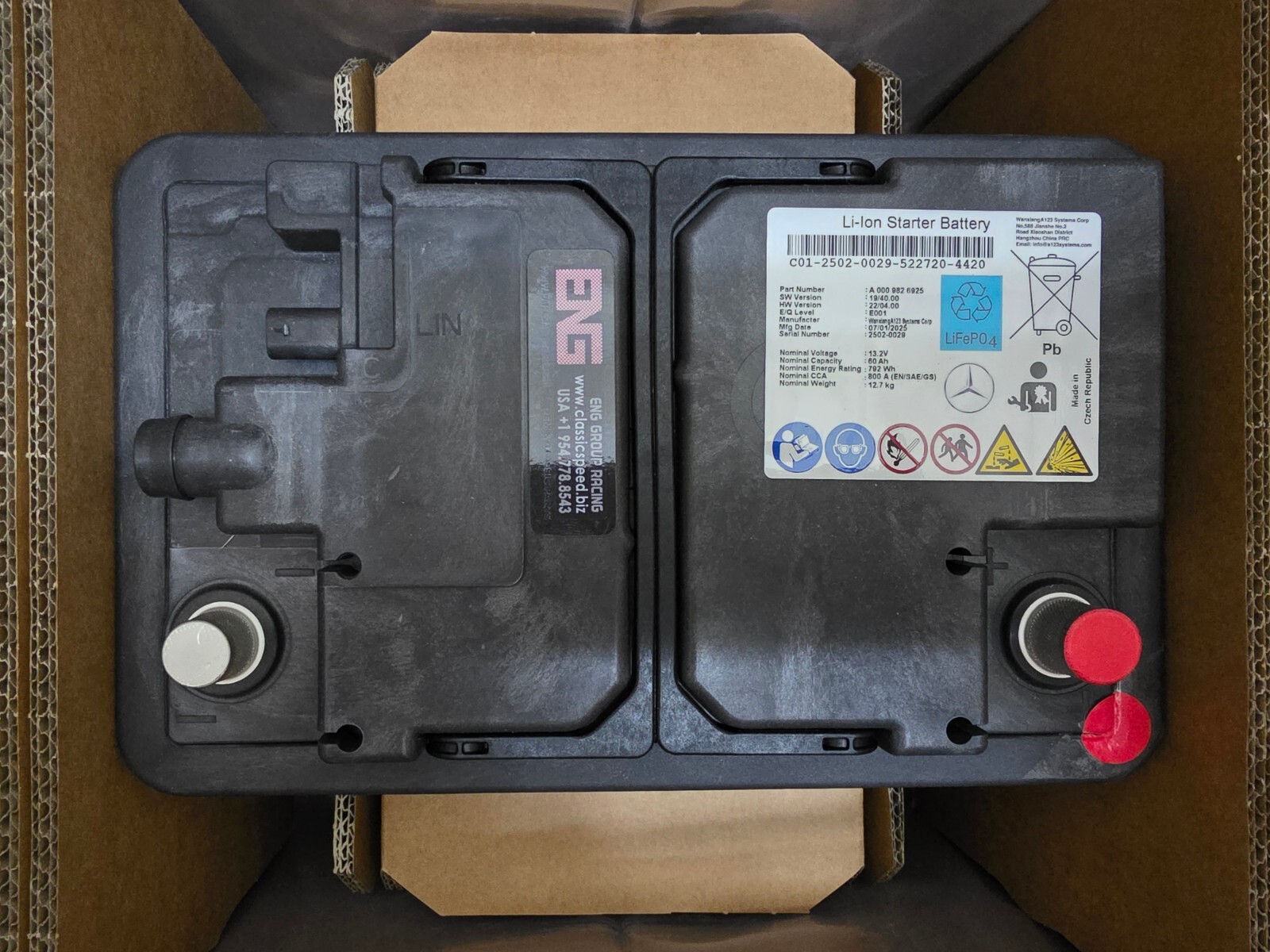 A0009826925 2025-26 NEW/OEM MERCEDES-AMG LITHIUM-ION 13.2V