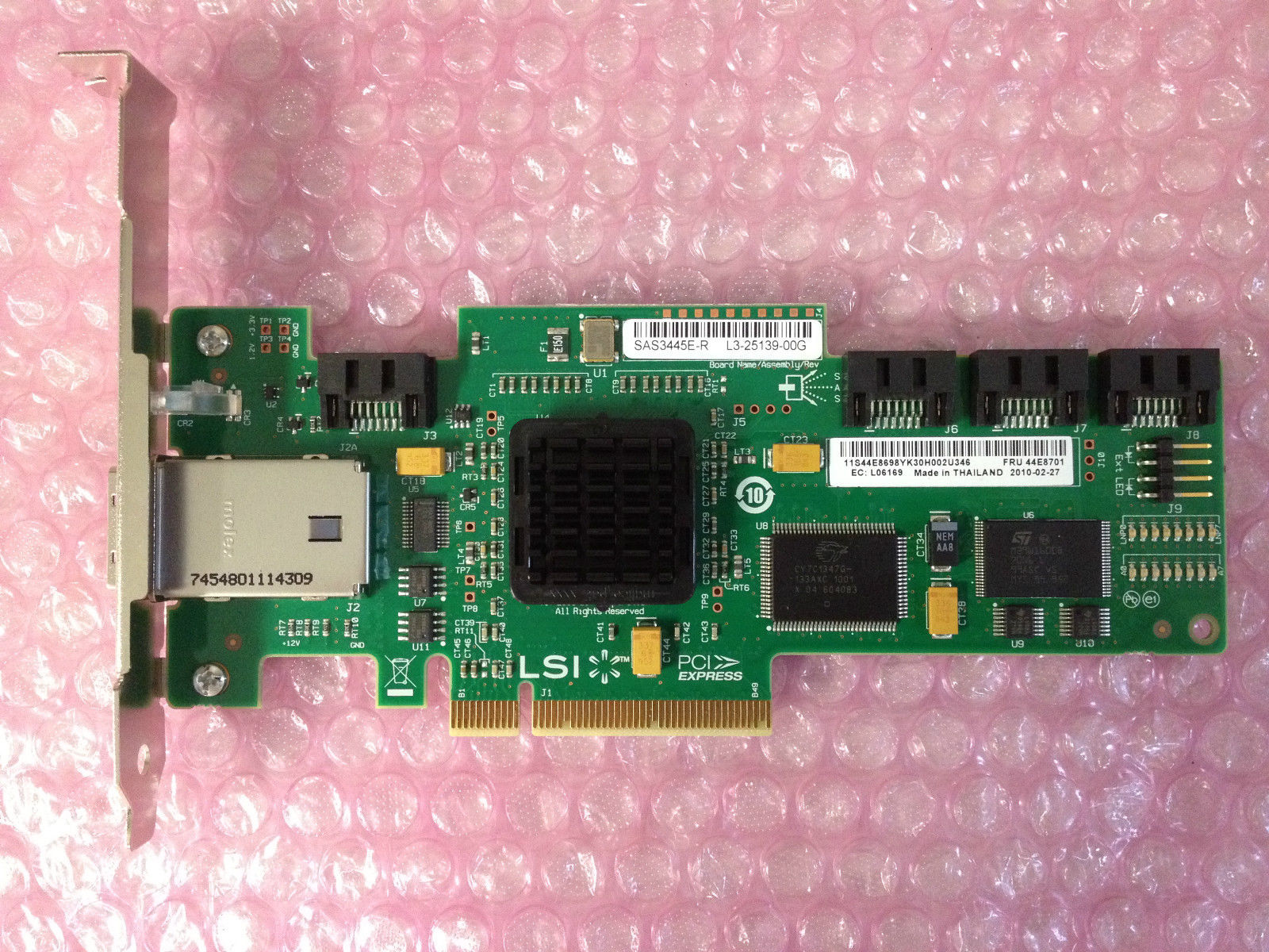 IBM LSI Logic SAS3445E-R RAID Controller Card 3Gb/s 44E8701 IBM LSI Logic SAS3445E-R RAID Controller Card 3Gb/s 44E8701