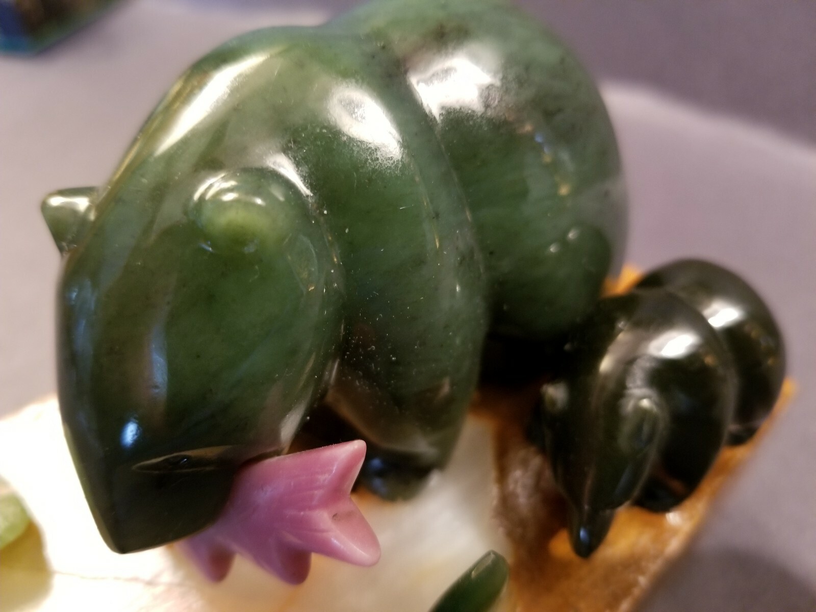 Canadian jade Nephrite Bears