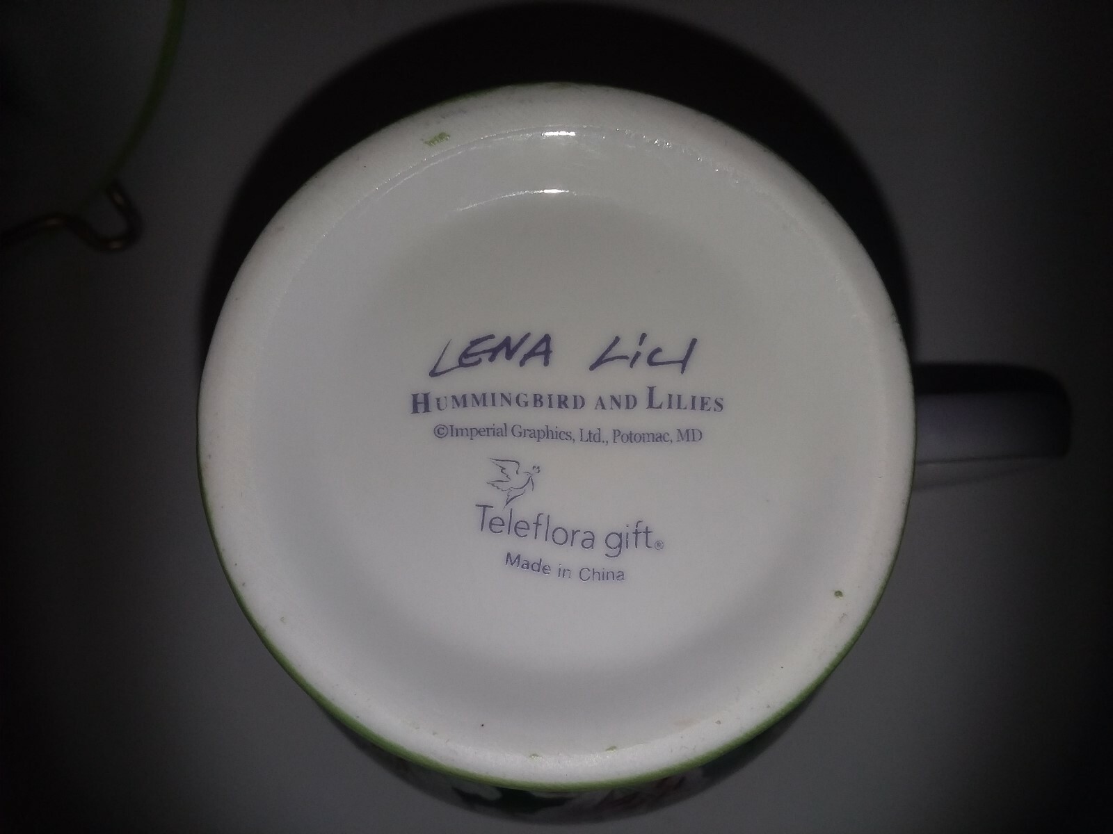 Lena Liu Hummingbird & Lilies Cup & Plate