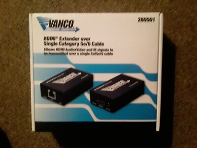 Vanco 280501 HDMI Extender Over Single Cat5e/6 Cable