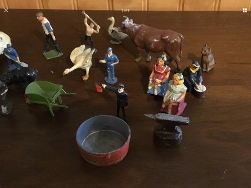 Lionel, O Scale, Prewar Lot Of Diecast Metal Figures, Animals