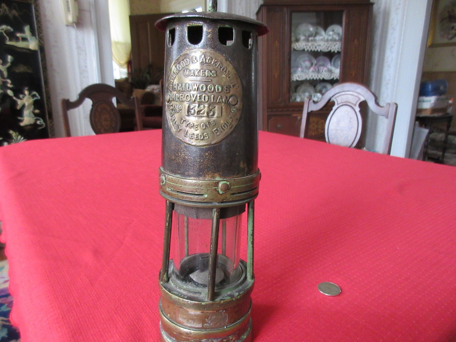 ANTIQUE NAUTICAL MINER'S LANTERN 