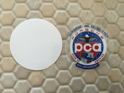 PORSCHE CLUB OF AMERICA SAN DIEGO 65th ANNIVERSARY STICKER NEW x2