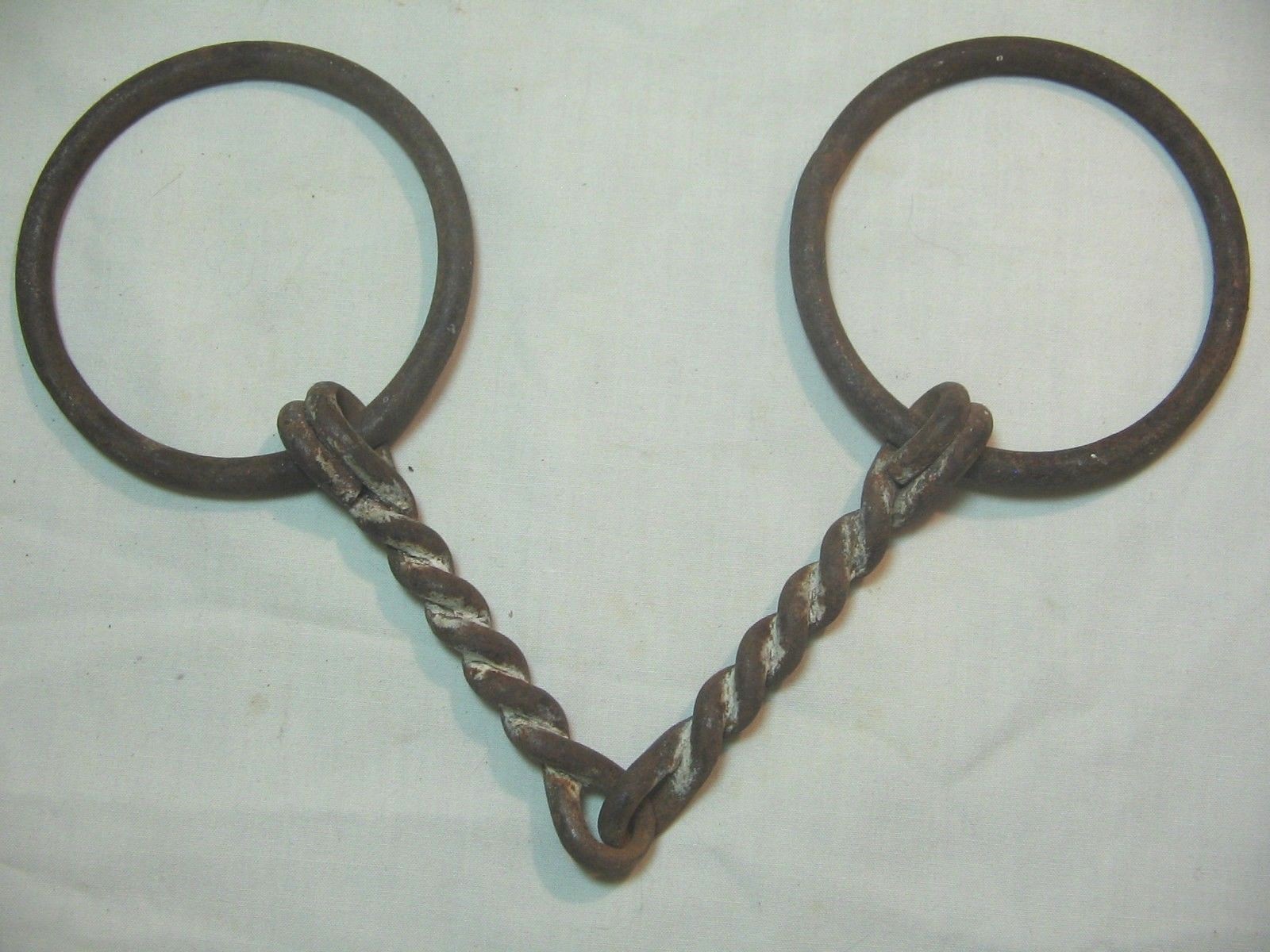 Vintage twisted Snaffle Draft Horse Mule Mouth Bit Piece Farm Tool