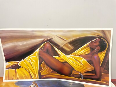 AFRICAN AMERICAN ART PRINT Basking In The Glow Kevin Williams WAK. Size: 20*39