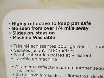 Reflective Pet Dog Leg Bands- Small Green -New-Bergan Bright Steps FREE Shipping