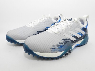 adidas Codechaos Men's 8  White / Gray / Navy Spikeless Golf Shoes GW5341