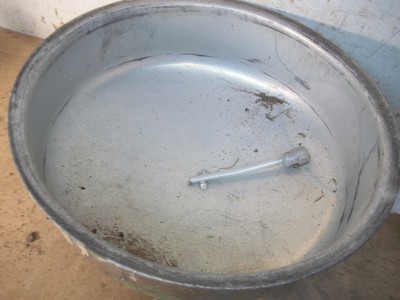 Old Stainless Steel Cream Separator Bowl for  Garden Planter Flower Pot