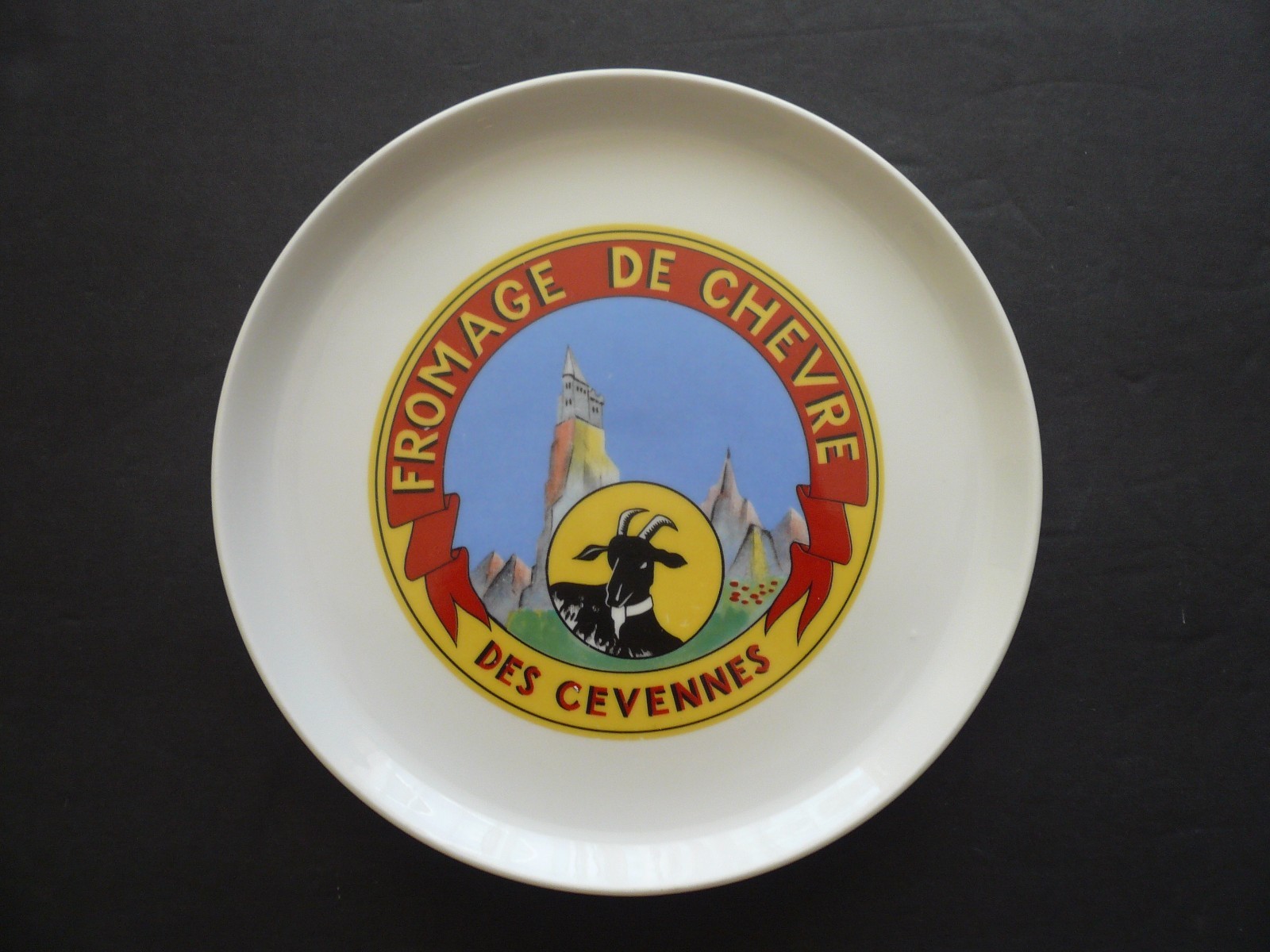 Porcelain De France Set of 6 Cheese Appetizer Plates Wine Pairing on Backs