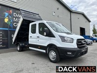 26 Reg, Ford Transit L3 Double Cab One Way Alloy Tipper