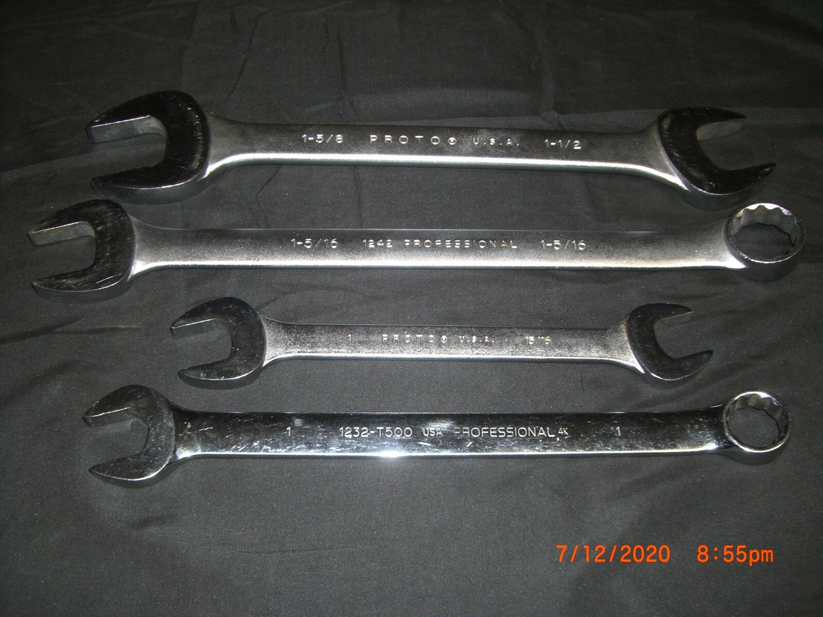 Proto Tools Lot Of 4 Sae Jumbo Wrenches 15/16" 15/8"