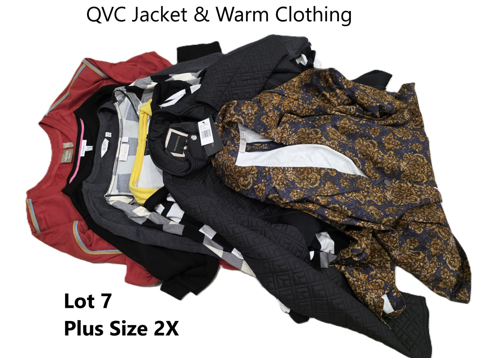 Lot 7 QVC Brands Ladies Jacket & Warm Clothing - Plus Size 2X - Wholesale