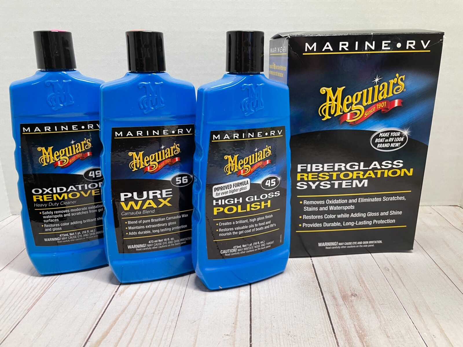 Meguiar's M4965 Fiberglass Restoration System Complete Kit For Marine