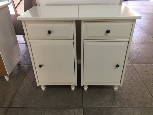 2 x Pair IKEA Stylish white bedside tables | Bedside Tables | Gumtree