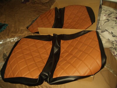 Brown Front Seat Cover Diamond Stitching For Club Car DS Golf Cart 1990-2005
