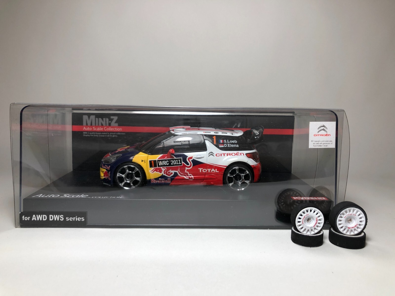 希少　中古　京商　ミニッツ　オートスケール　シトロエン ＤＳ３ ＷＲＣ２０１１ セバスチャン・ローブ レッドブル MZP420SL ミニッツ ボディ シトロエン DS3 WRC 2011 Kyosho Mini-z Body CITROEN