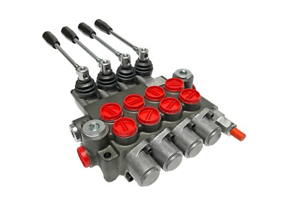 4 Spool Hydraulic Directional Control Valve Open Center 13 GPM 3600 PSI NEW!    