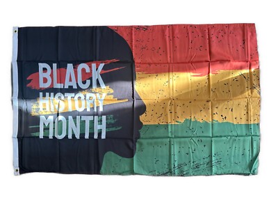 Black History Month (C) Large 5ft x 3ft Polyester Flag *SALE PRICE*
