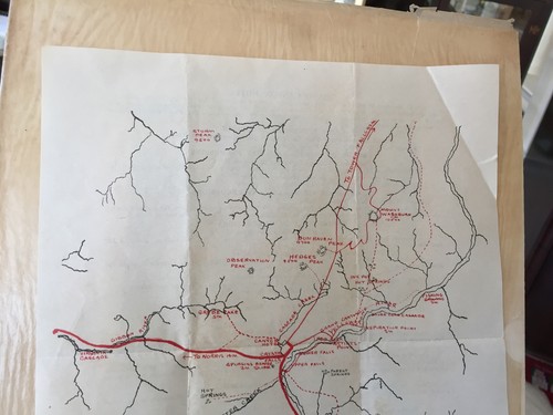 Antique map Grand Canyon AZ and Vicinity Hiking Walking Trails roads ca. 1912