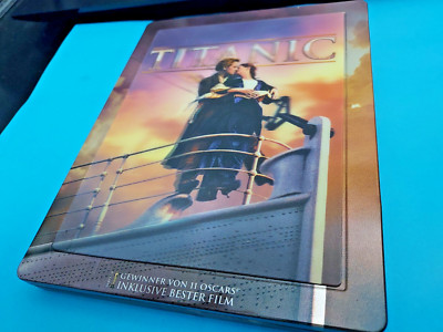 TITANIC STEELBOOK BLU RAY 3D&2D GERMAN IMPORT LENTICULAR COVER!REGION A,B,C.