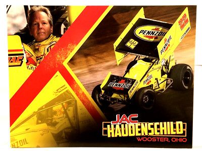 JAC HAUDENSCHILD PENNZOIL 48 YEARS THE WILD CHILD SPRINT CAR POSTCARD (2 ITEMS)