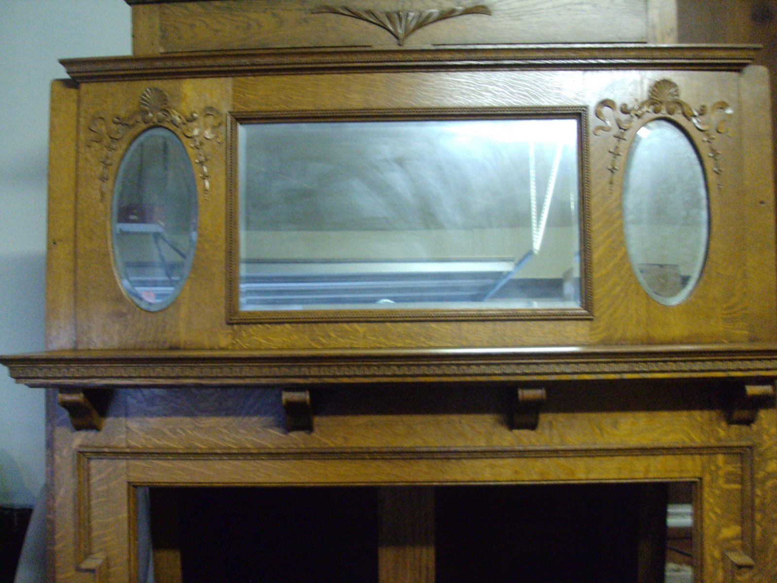 ANTIQUE QUARTER  SAWN OAK FIREPLACE MANTLE price drop!!!!!