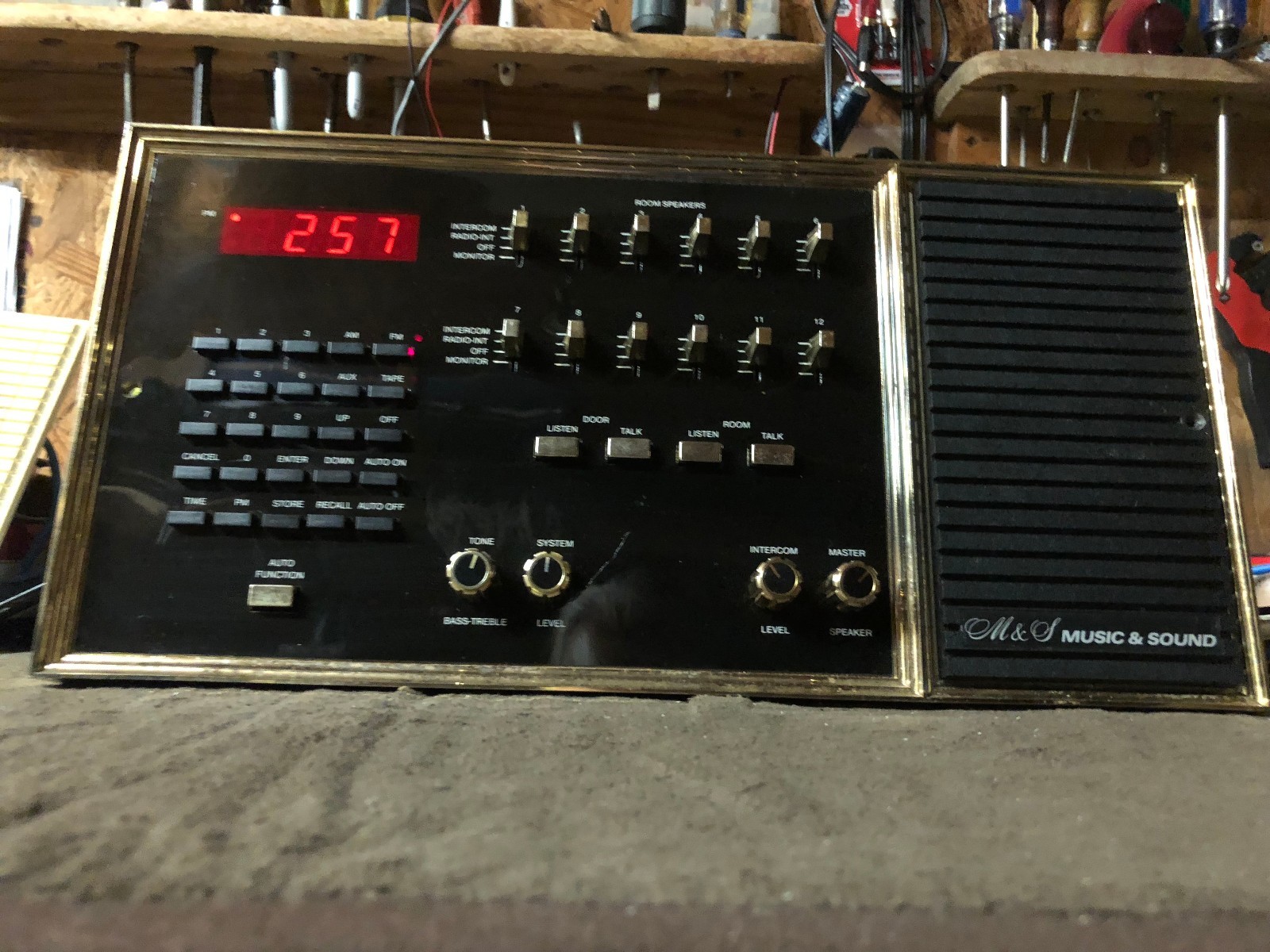M&S Music And Sound RARE N440 Black & Gold Refurbished Intercom Master