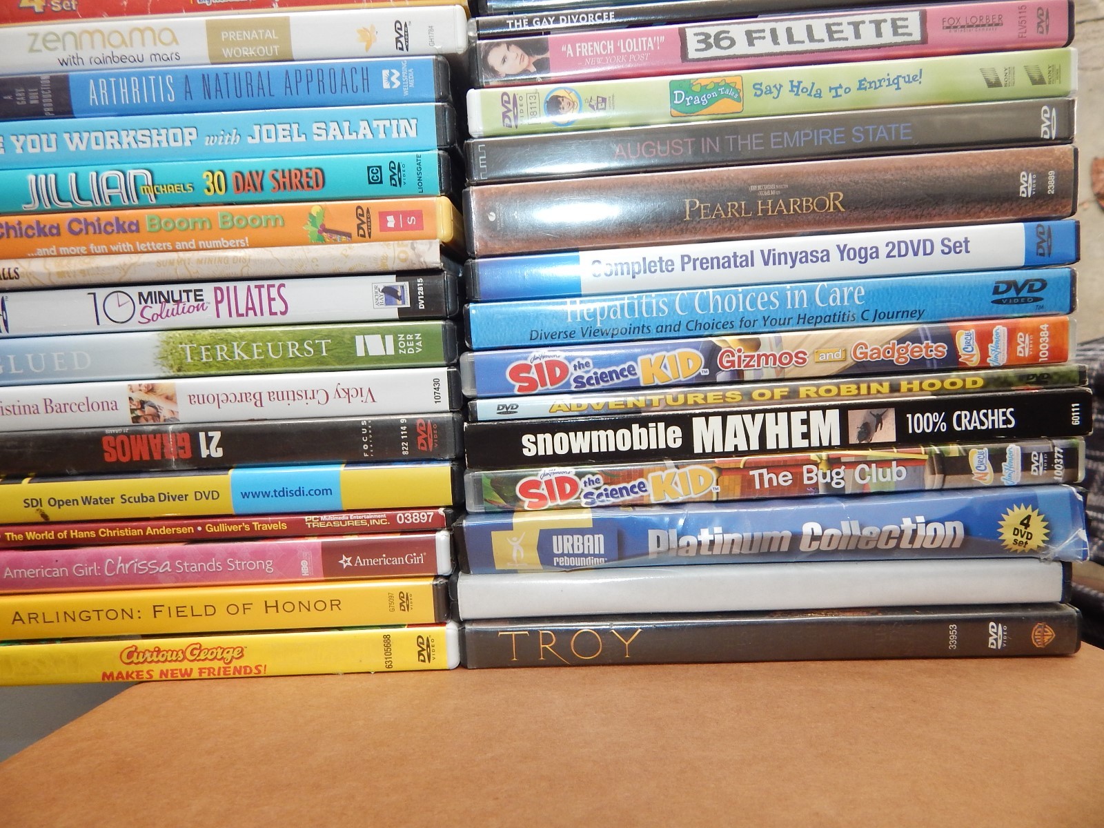 DVD Movies-Lot Of 48 Random Titles-Mixed Genres and Ratings-Fair to Excellent