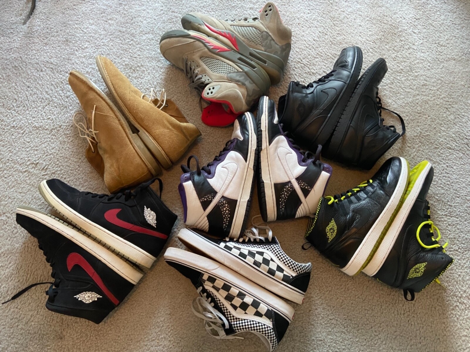Air Jordan Retro 1 5 Camo Vans 