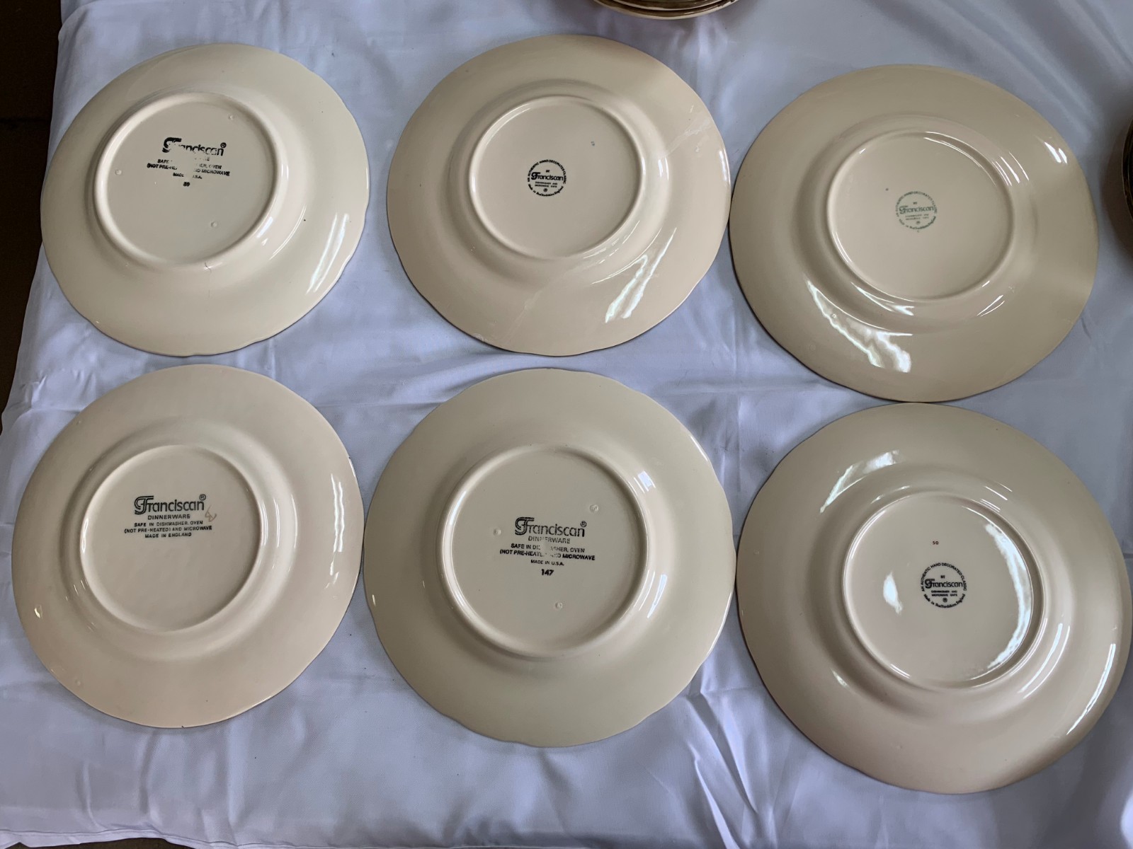 6 Vintage USA Franciscan Desert Rose salad/dessert plates 6053