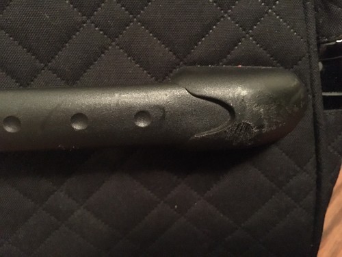 Vera Bradley Black Quilted Rolling Weekender Luggage