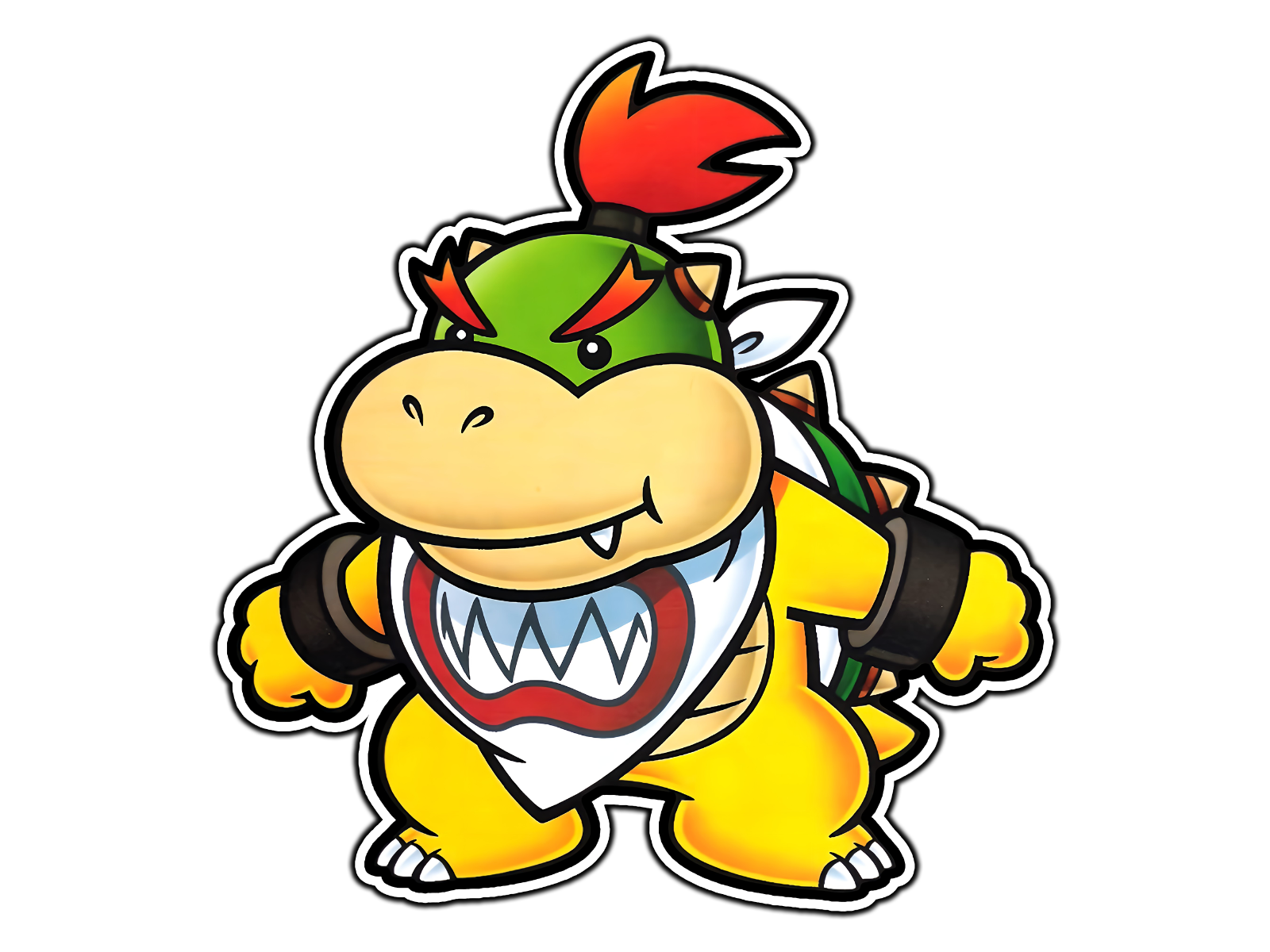 Bowser Jr. Paper Art Waterproof Vinyl Sticker Decal Die-Cut 