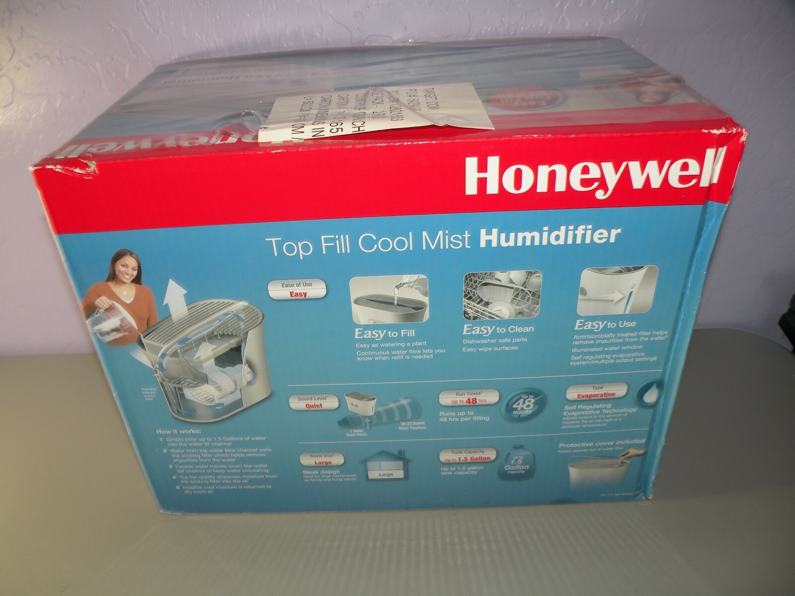 Honeywell Top Fill Evaporative Cool Mist Humidifier  HCM-750-TGT  092926107505